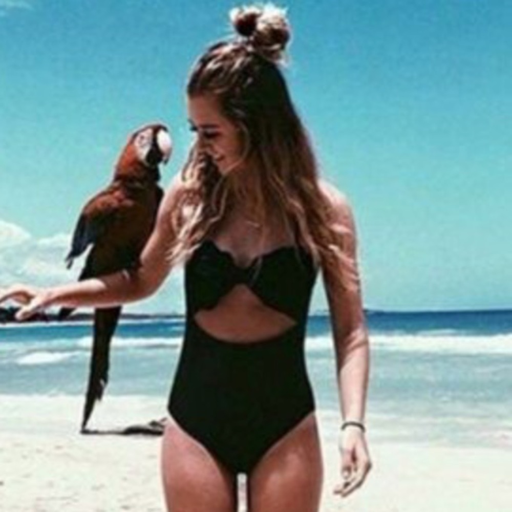 Women’s Black One Piece with open back